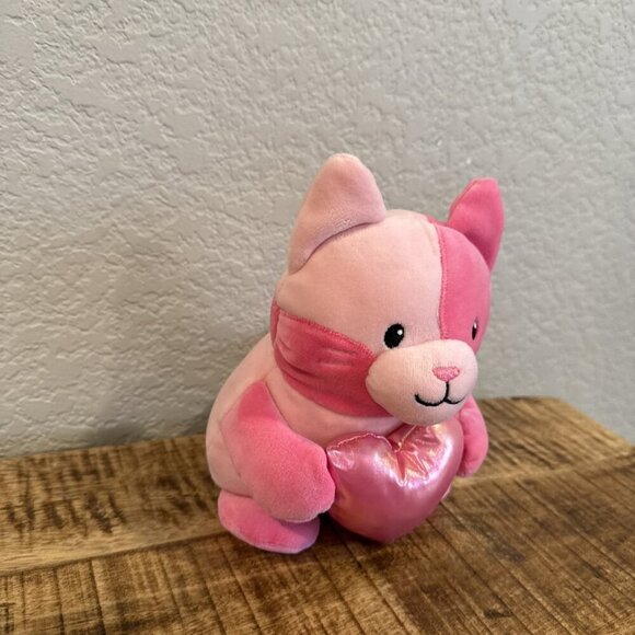 Pink Cat Plush Holding Heart Stuffed Animal Valentine's Day 6" Target - Picture 3 of 8